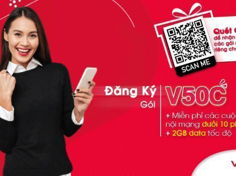 Đăng ký gói combo Viettel 1 tháng 50K Ưu đãi gọi + Data