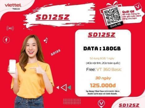 Gói 4G Viettel tại Đà Nẵng, HCM, Cần Thơ ưu đãi 180Gb 1 tháng.