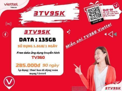 Gói Cước 95K 1 Tháng Của Viettel