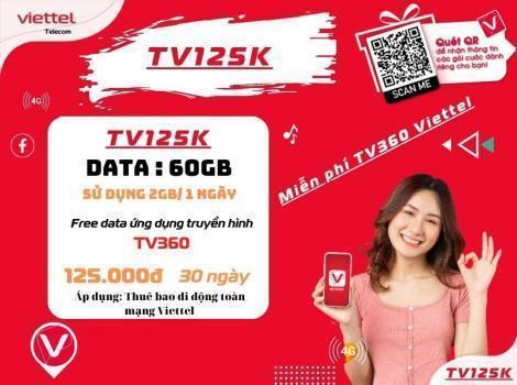 Gói Cước 125K Có 60Gb 1 Tháng Của Viettel