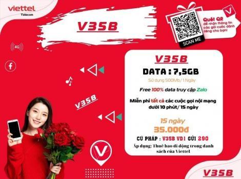Gói 4G Viettel 35K Có 7,5Gb+ Free Zalo và Gọi/ 15 ngày.