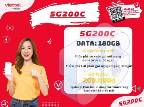 Đăng Ký Gói 5G200C Viettel Free Gọi Nội Mạng Và 540Gb/ 1 Tháng.