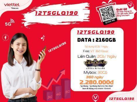 Gói mạng 5G Viettel 1 năm ưu đãi nhiều Data nhất 2026