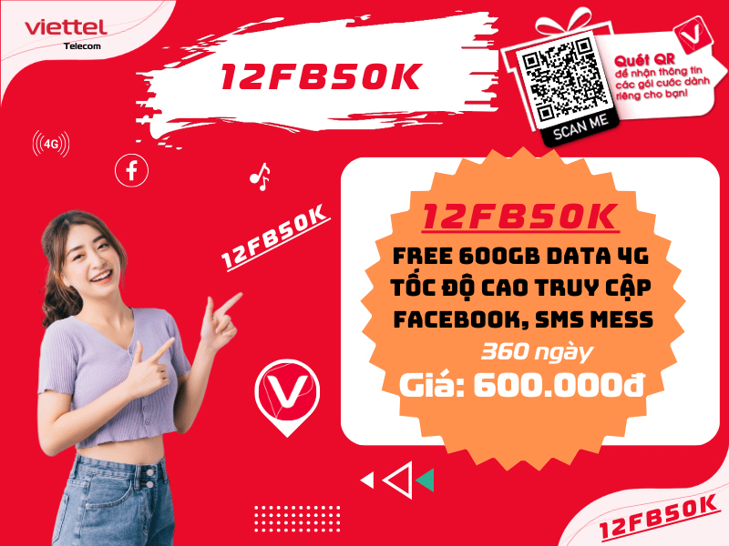 Gói 12fb50k của Viettel