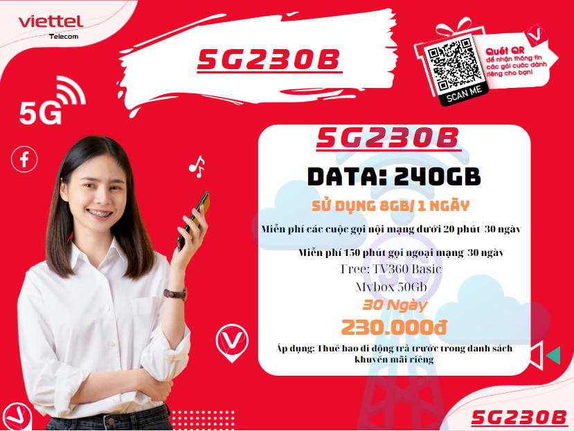 Gói cước 5G230B Viettel