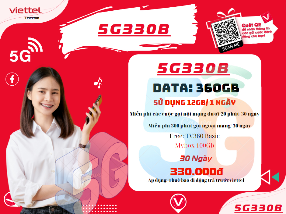 Gói 5G330B Viettel