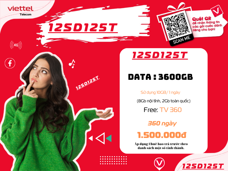 Gói 12SD125T Viettel