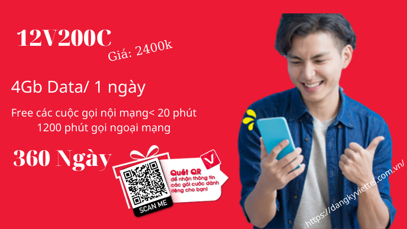 Gói 12v200c Viettel
