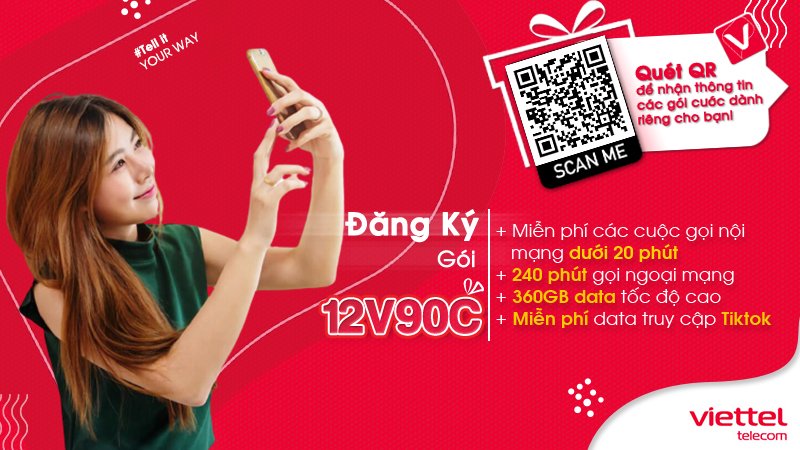 Gói 12v90c Viettel