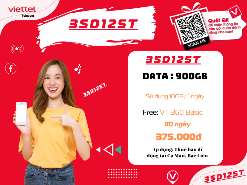Gói 3SD125T Viettel