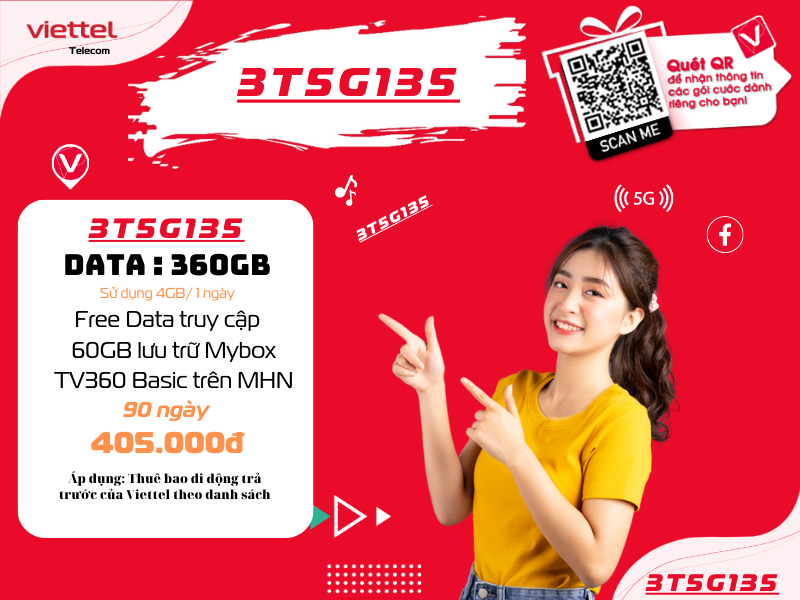 Gói 3T5G135 Viettel