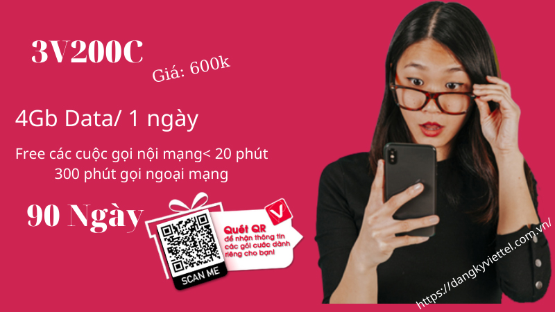 Gói 3v200c Viettel
