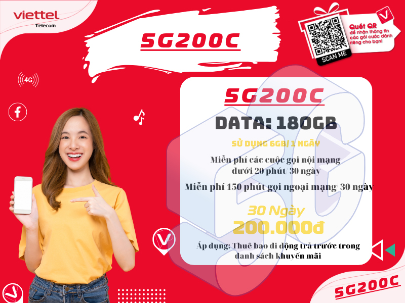 Gói 5G200C Viettel