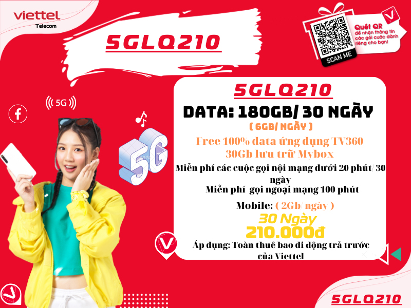 Gói 5GLQ210 Viettel