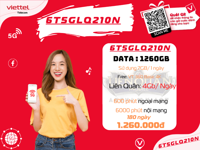 Gói 6T5GLQ210N Viettel