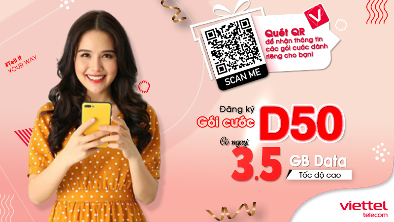 Gói cước d50 Viettel