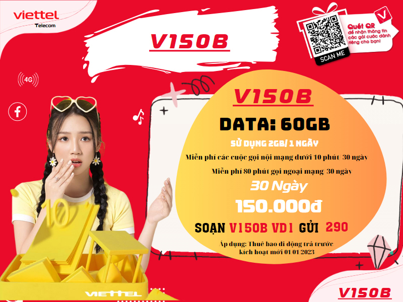 Gói cước v150b Viettel
