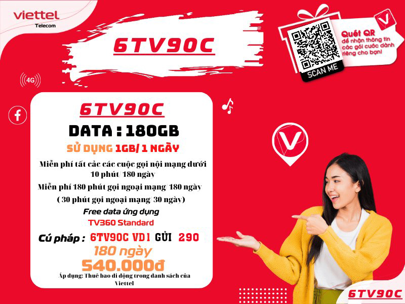 Gói 6TV90C Viettel