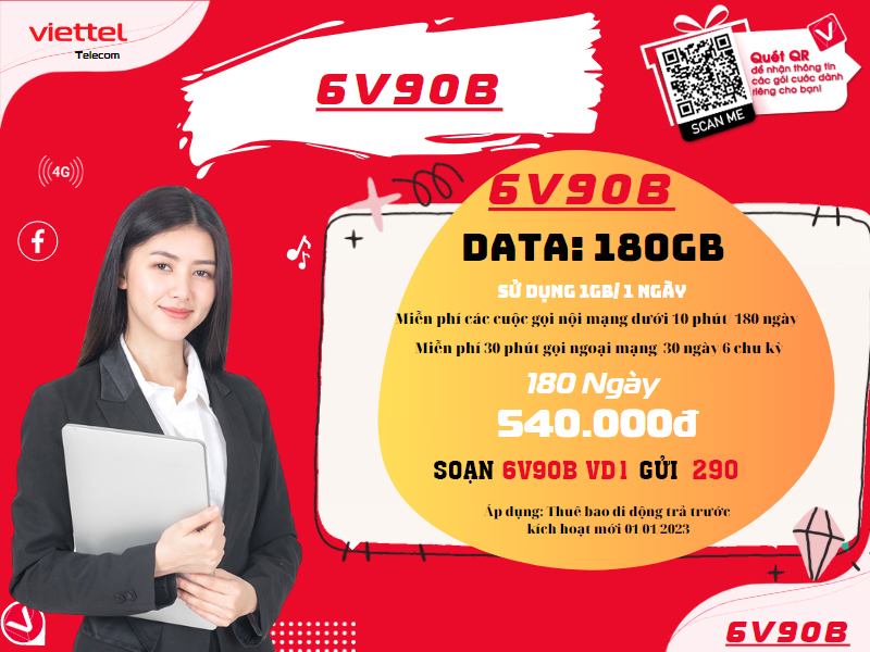 Gói 6V90B Viettel
