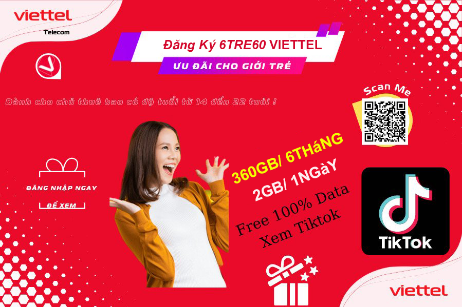 Gói 4G 6TRE60 của Viettel
