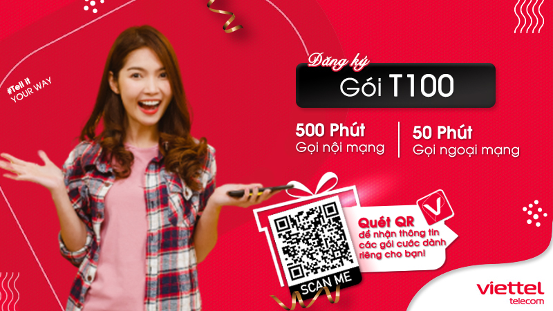 Gói cước t100 của Viettel