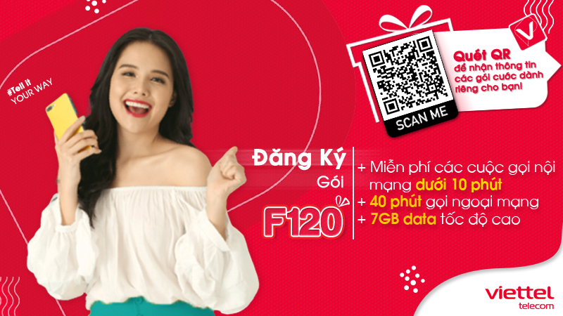 Gói cước F120 của Viettel