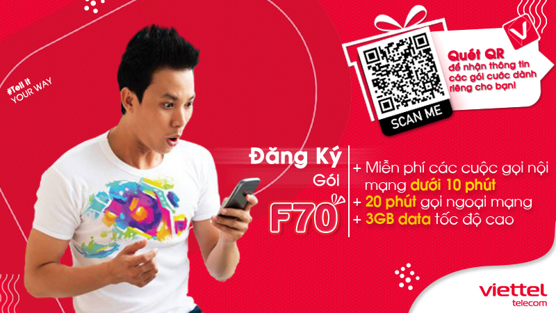 Gói cước f70 Viettel