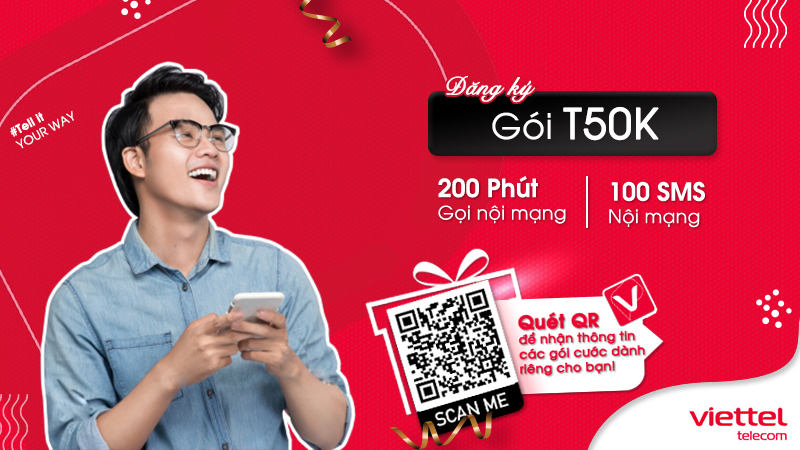 Gói cước t50K của Viettel
