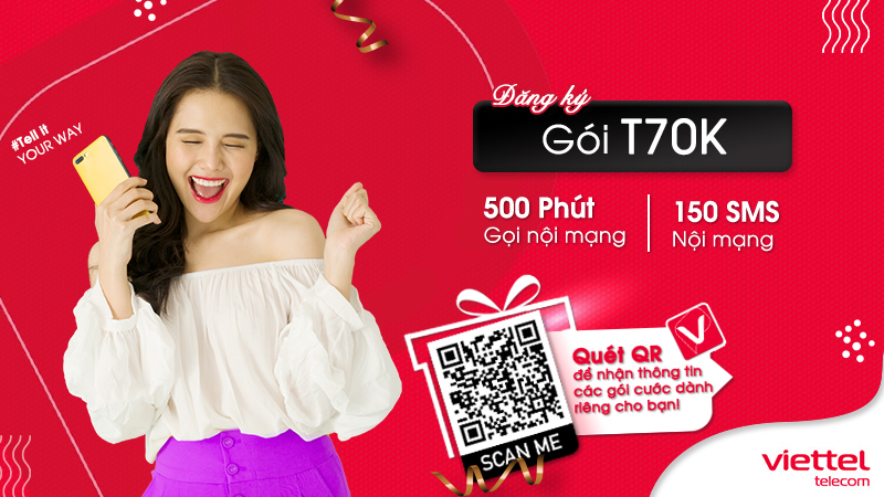 Gói cước T70K của Viettel