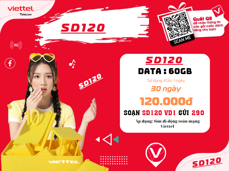 Gói sd120 Viettel